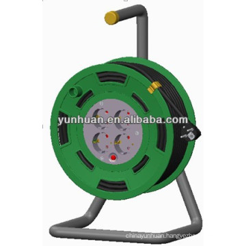 Cable reel with 4 outlet